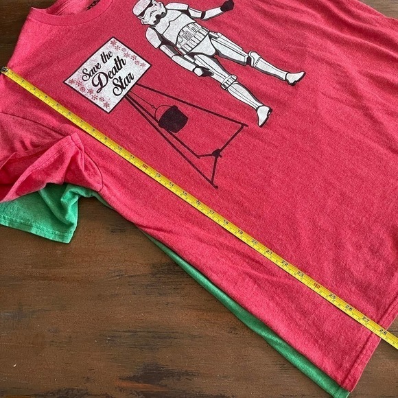 Star Wars Christmas Tee Shirts Lot of 02 Size Large - Picture 9 of 9